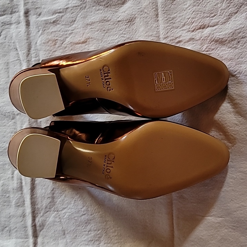 Chloe Sandals, Size 37.5, Copper Leather - Picture 5 of 5